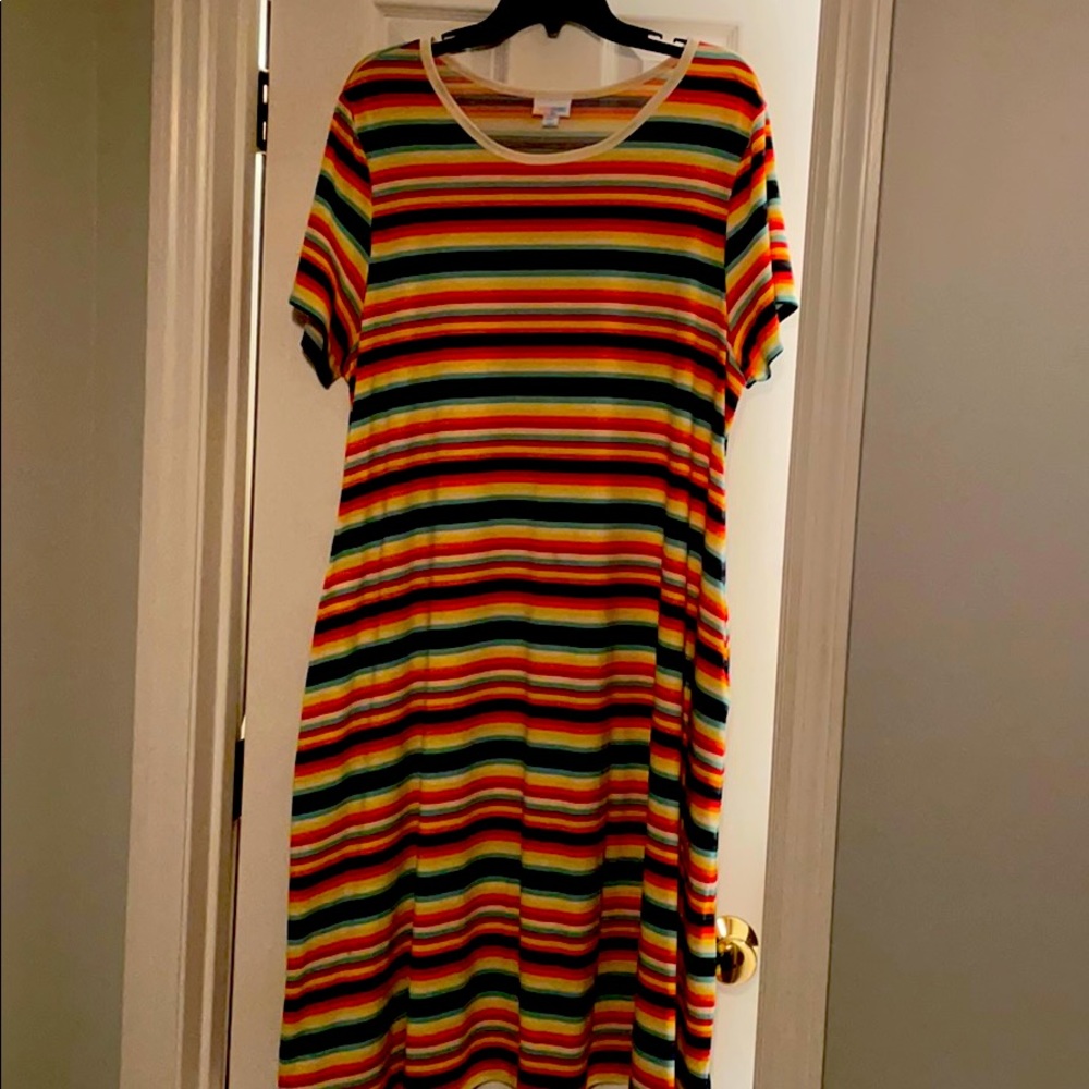 LuLaRoe Colorful Striped Maxi Dress